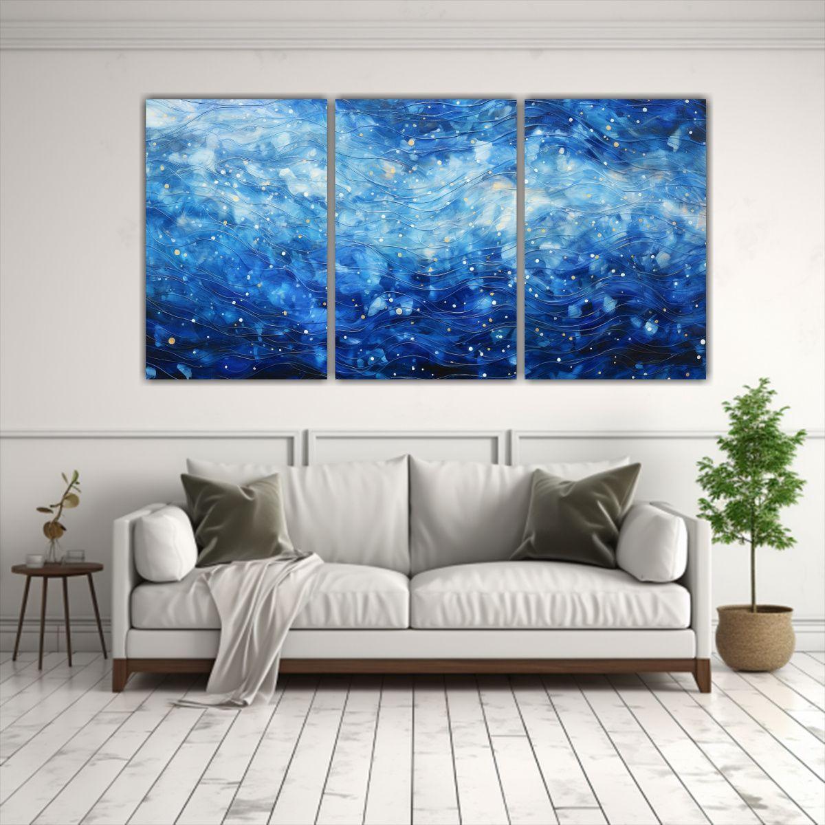 Pintura Decorativa Intensa En Estilo Puntillismo 240x120 Cm-2