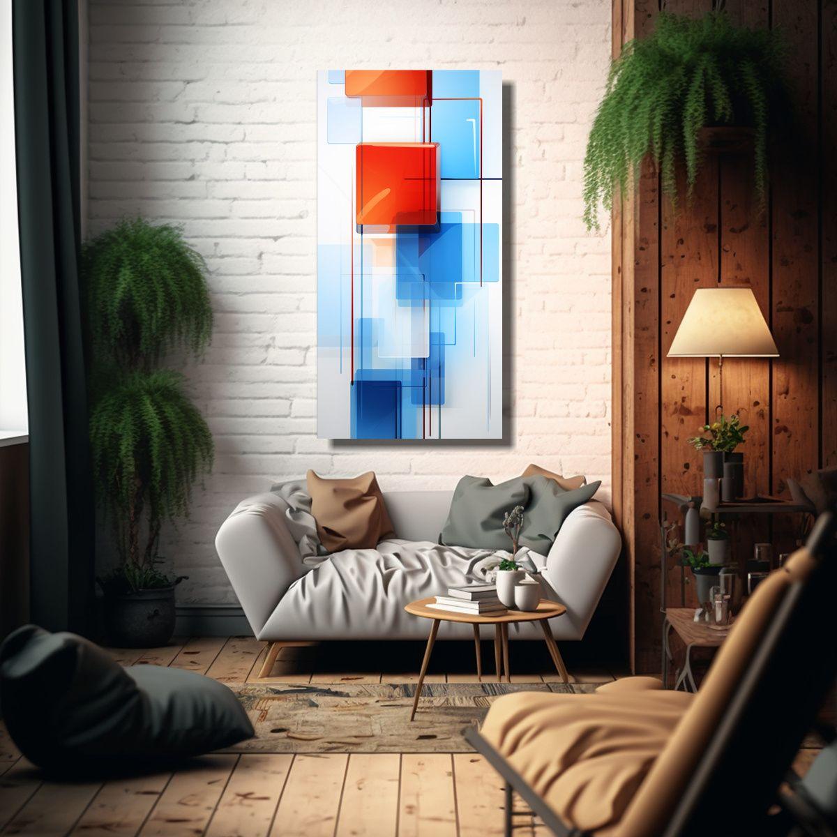 Cuadro Abstracto Multicolor Nebula En Colores 60x120cm-2