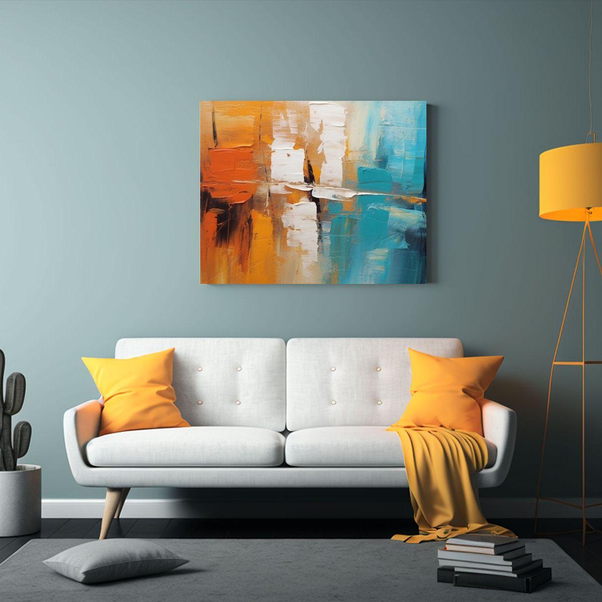 Cuadro Abstracto Brillante Para Decoración 30x20cm-2