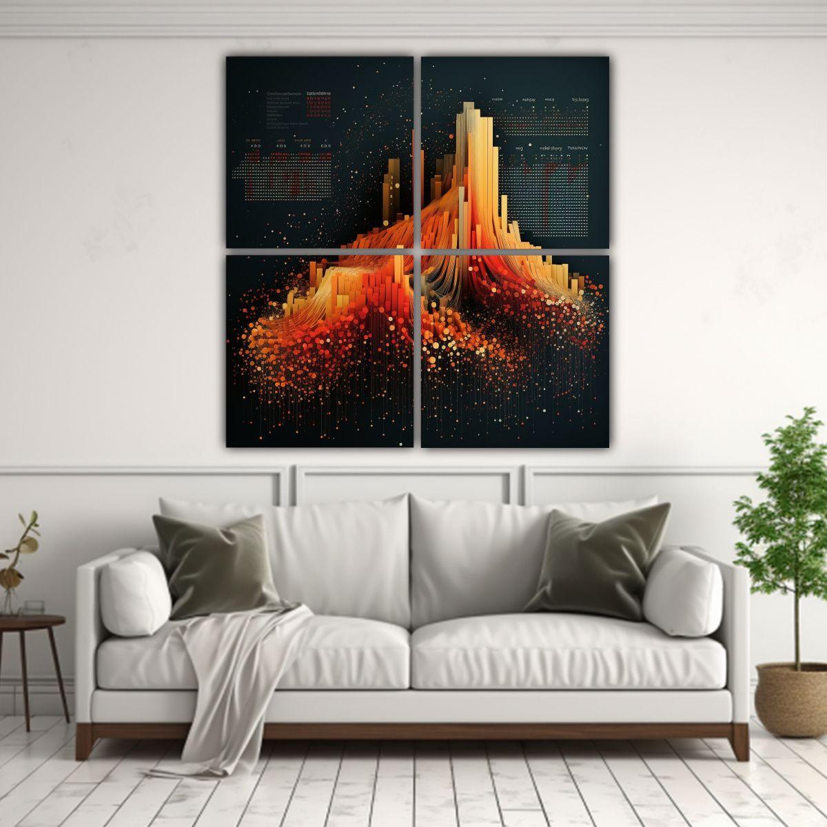 Pinturas Decorativas Estilo Galería: Análisis 140x140 Cm-2
