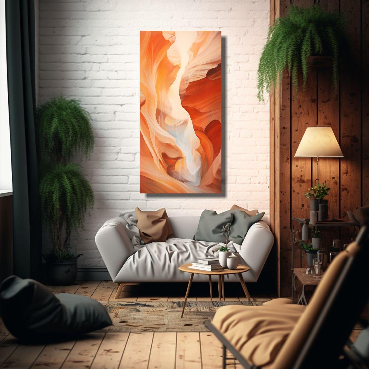 Cuadro Abstracto Líneas Luminosas: Resonancia De 80x160cm-2