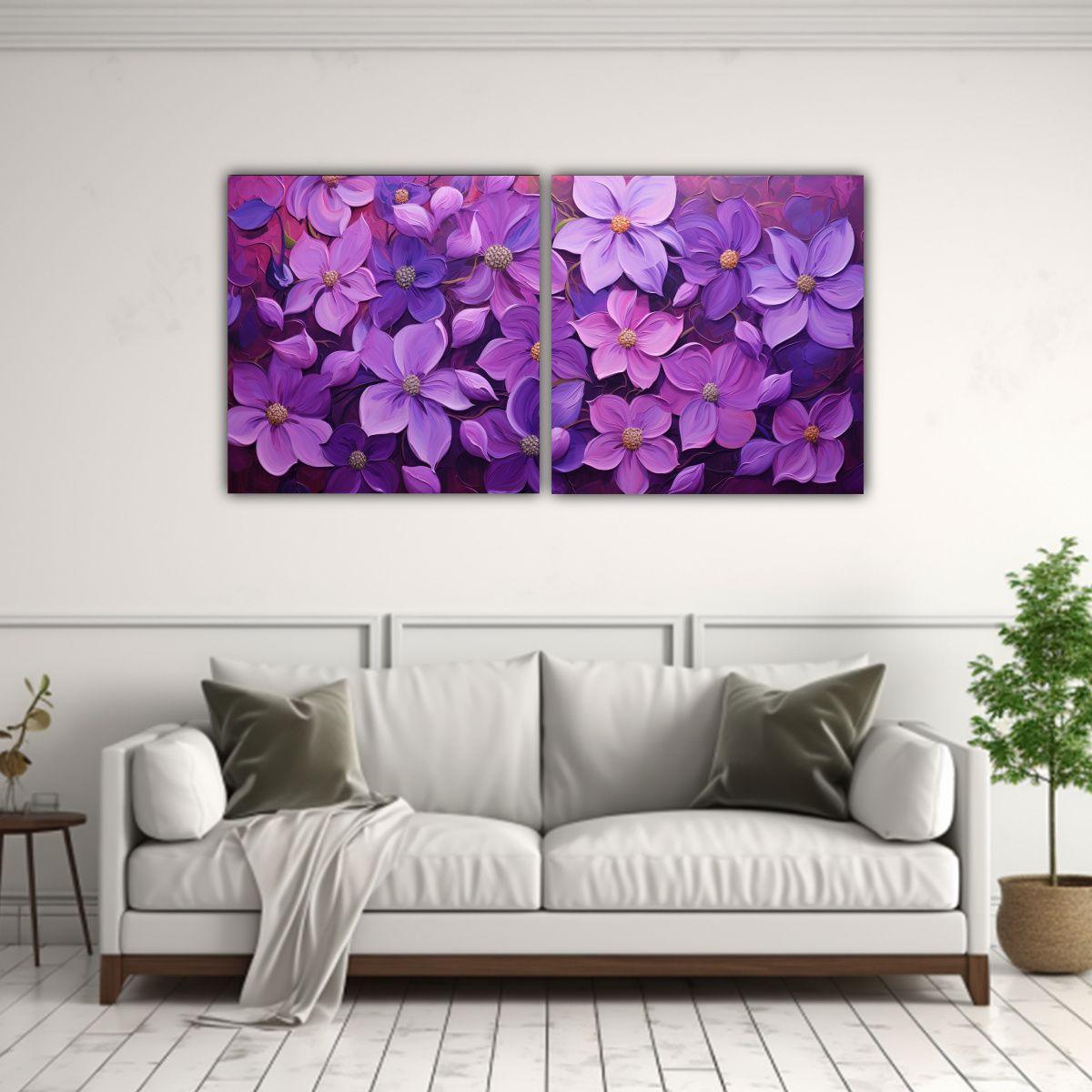 Lienzos Adorno A Purple AND Magenta Colores 80x40 Cm-2