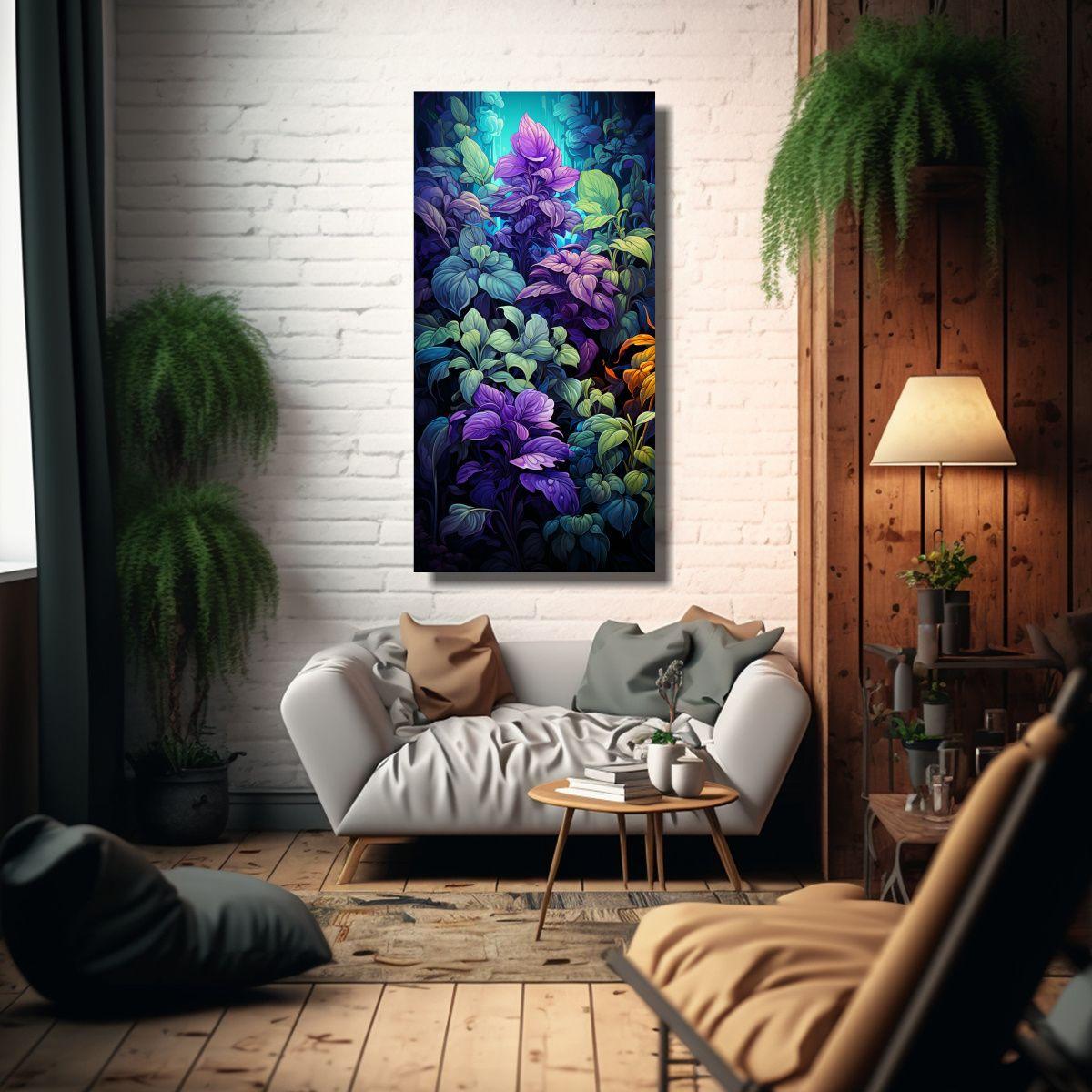 Arte De Pared Finas Lineas Simplicidad Con Hierbas 60x120cm-2