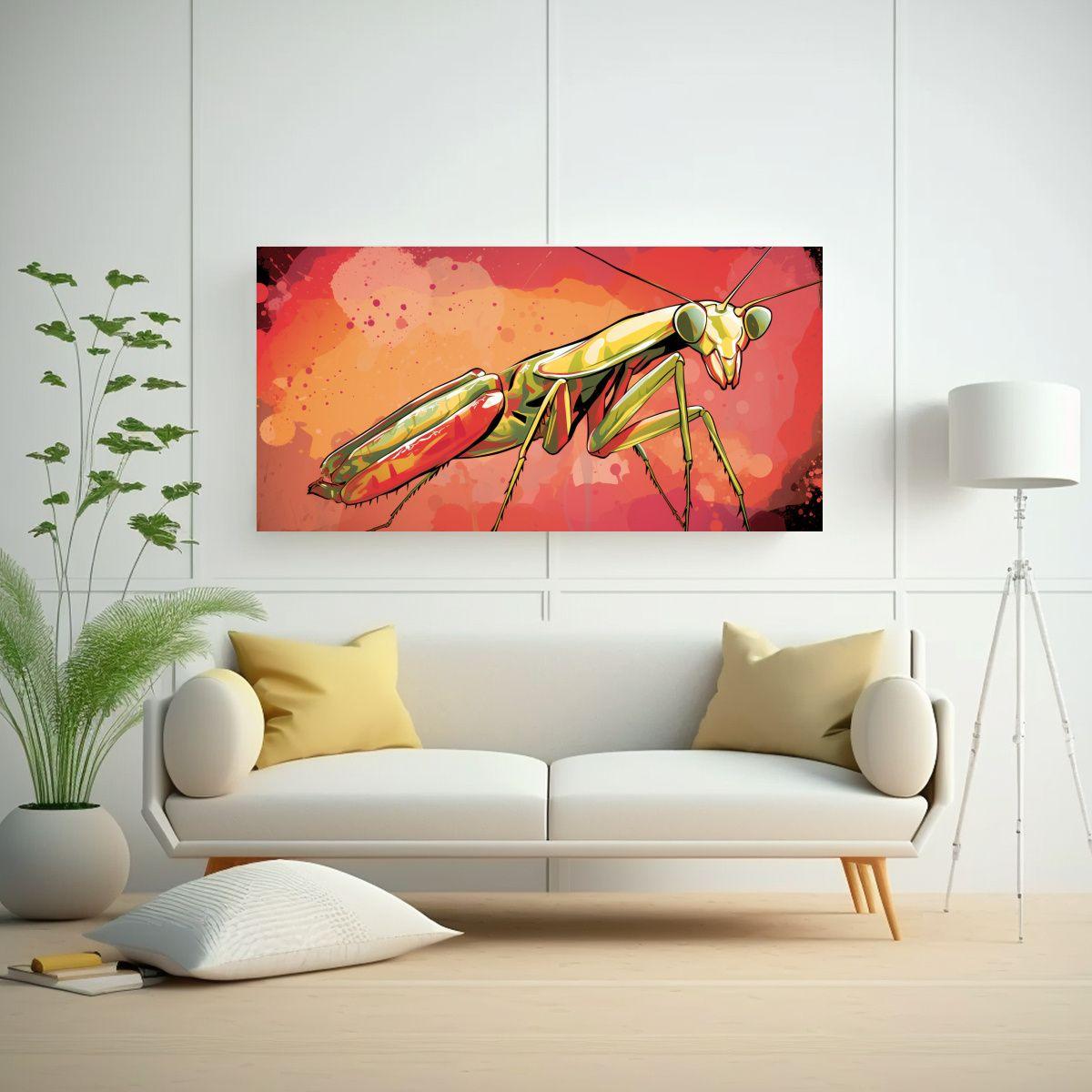 Cuadros Decorativos Expresan Personalidad: Mantis 60x30 Cm-2