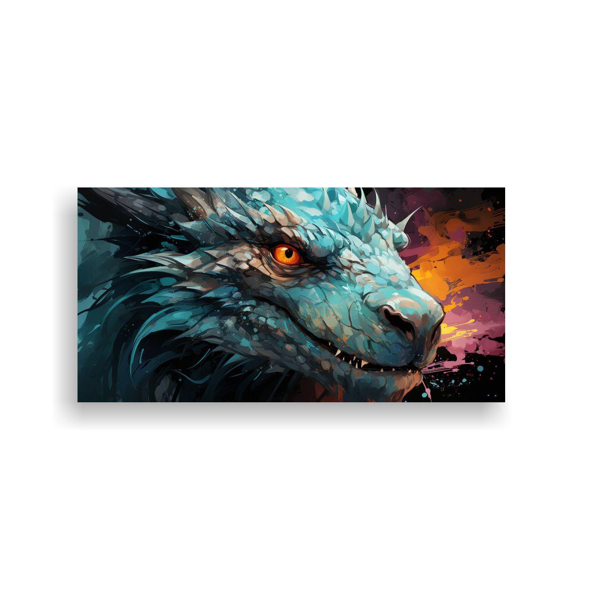 Pinturas Decorativas De Arte Abstracto Con Dragón 120x60cm-0