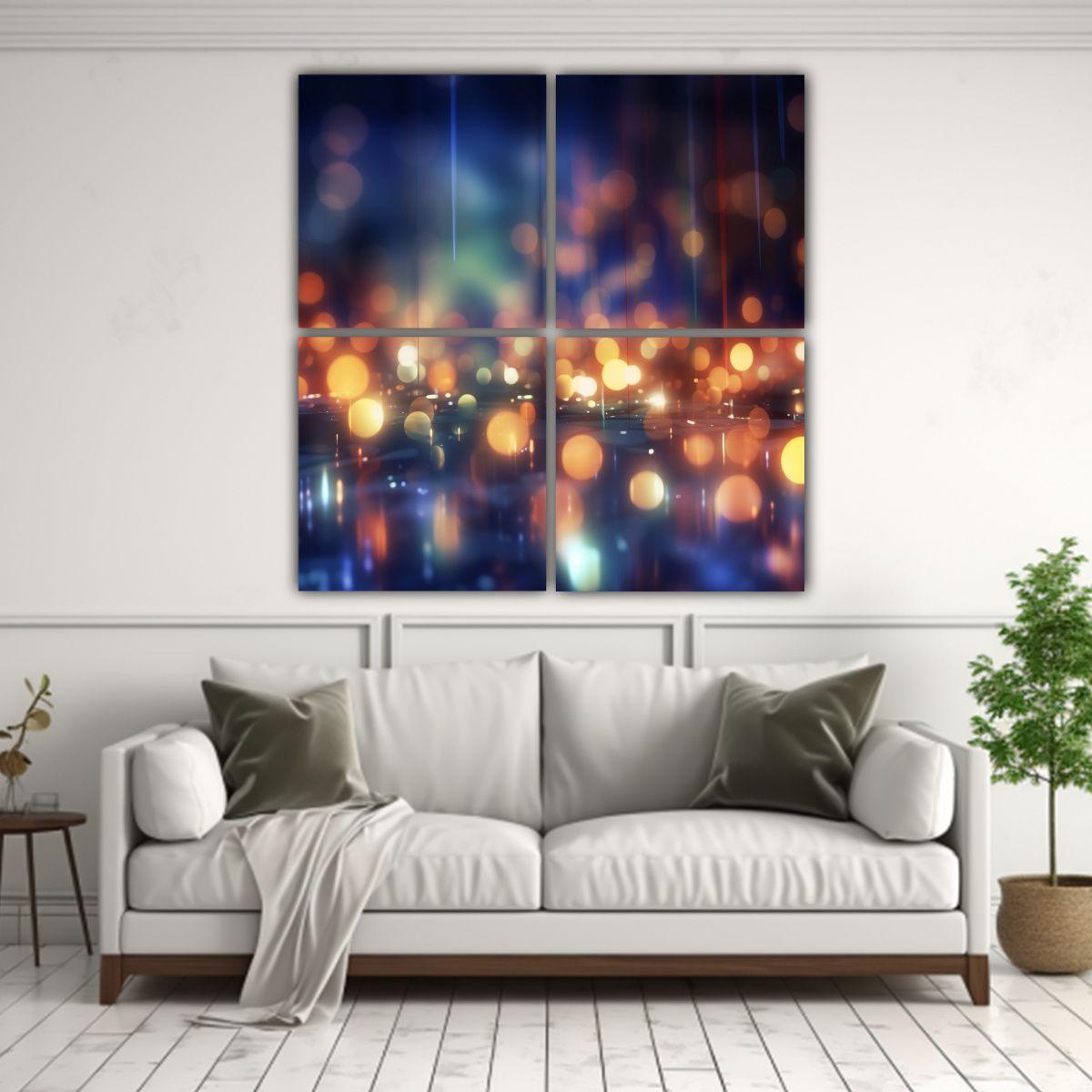 Cuadros Composición Rectangular Fondos Borrosos 160x160 Cm-2