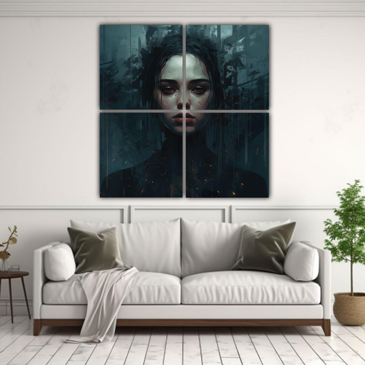 Pinturas De Pared Estilo Galería Intenso Hate 60x60 Cm-2