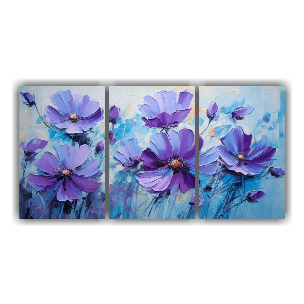 Pintura En Lienzo Estilo Galería Visión Morada 150x75 Cm-0