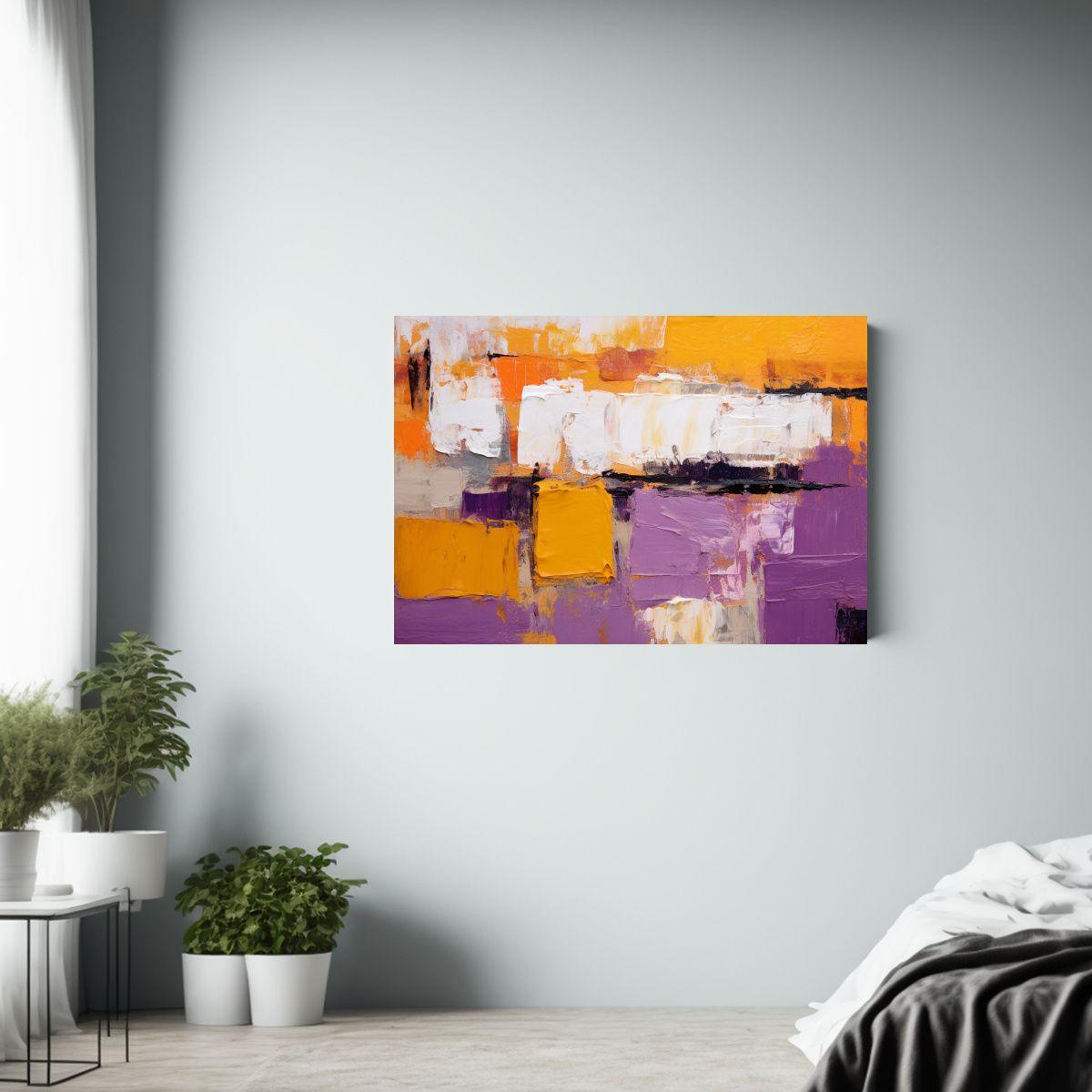 Cuadro Abstracto Con Lienzo Horizontal En Estilo De Decoraci 65x50cm-2