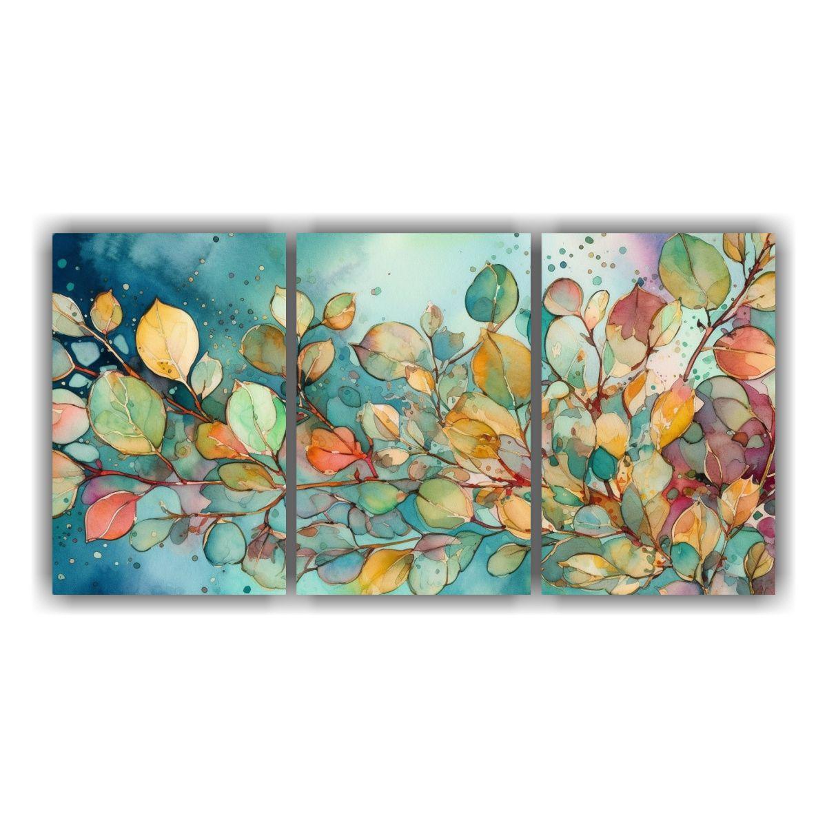 Conjunto 3 Composiciones Dibujo Escenario Hojas 180x90 Cm-0