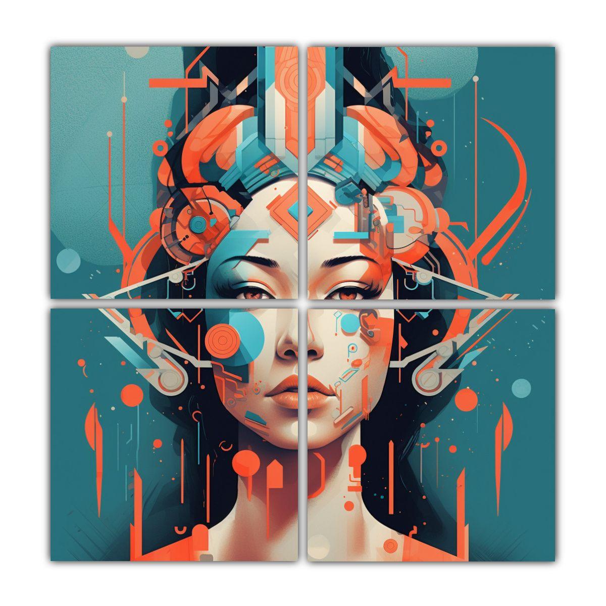 Cuadro De Lienzo Exuberantes 2023 Para Diseño 80x80 Cm-0