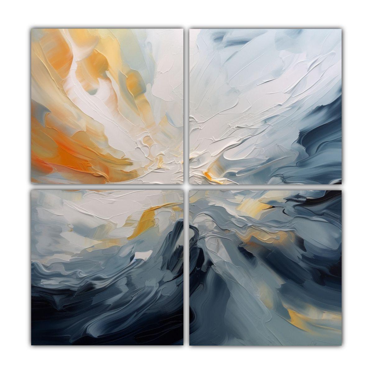 Pinturas Decorativas Cuatro Artes Exposición 40x40 Cm-0