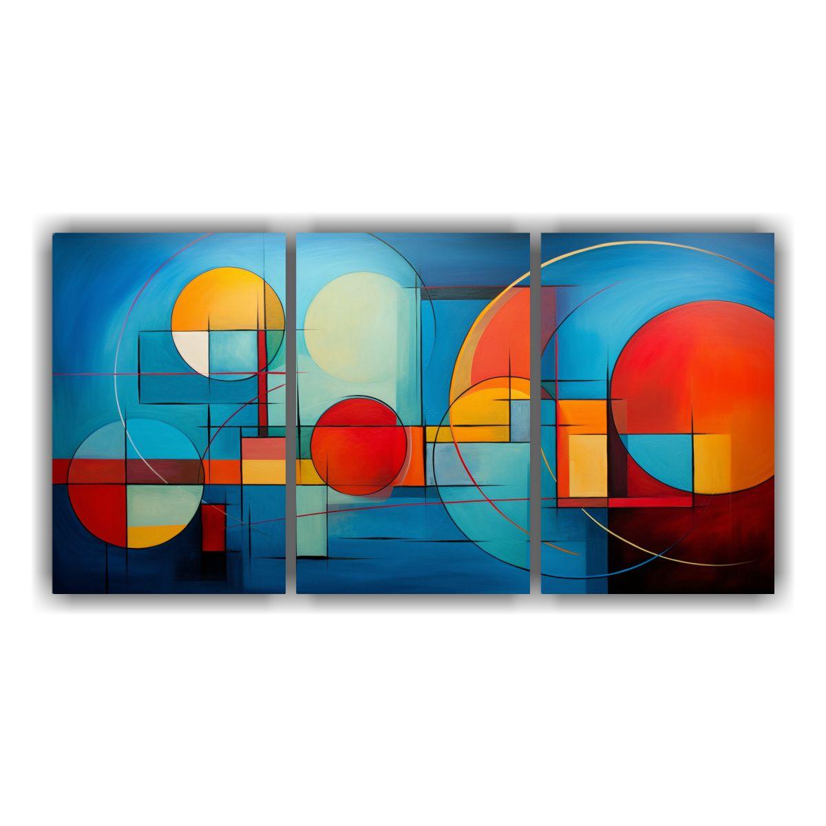 Cuadros Abstractos Tonos Pasteles De Expresión 180x90 Cm-0
