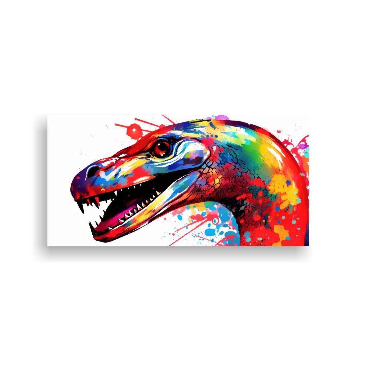 Expresión Luminosa De Cobra En Colores Arcoíris  100x50cm-0
