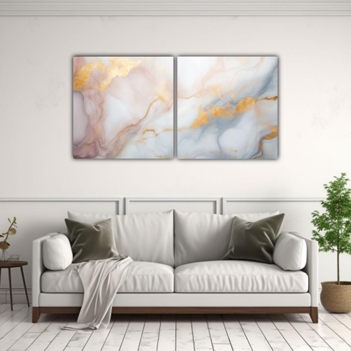 Cuadros Composición Luminosidad Mármol Eldritch 160x80 Cm-2