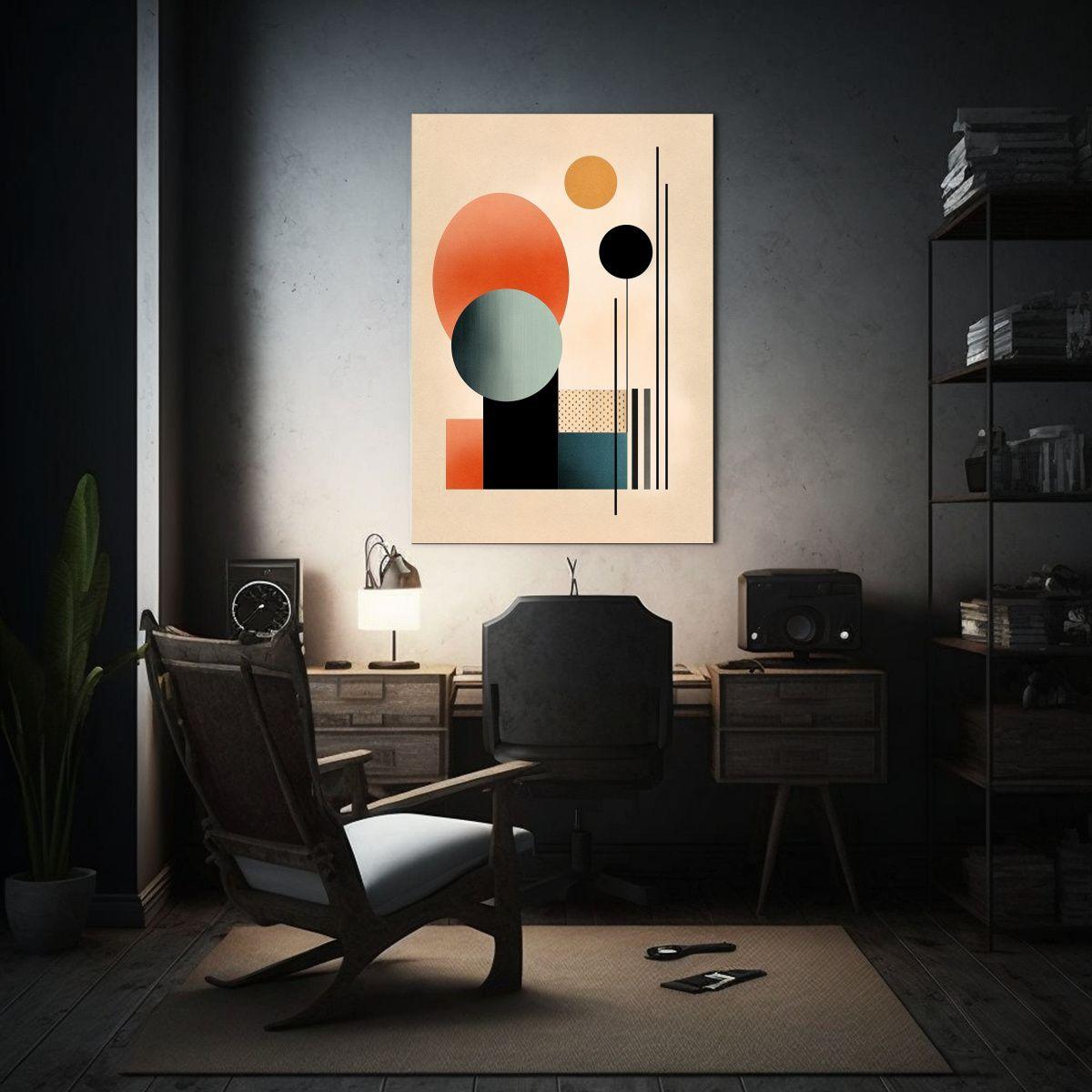 Tela En Bastidor Minimalista Exclusiva, Arte Temático Boho  30x45cm-2