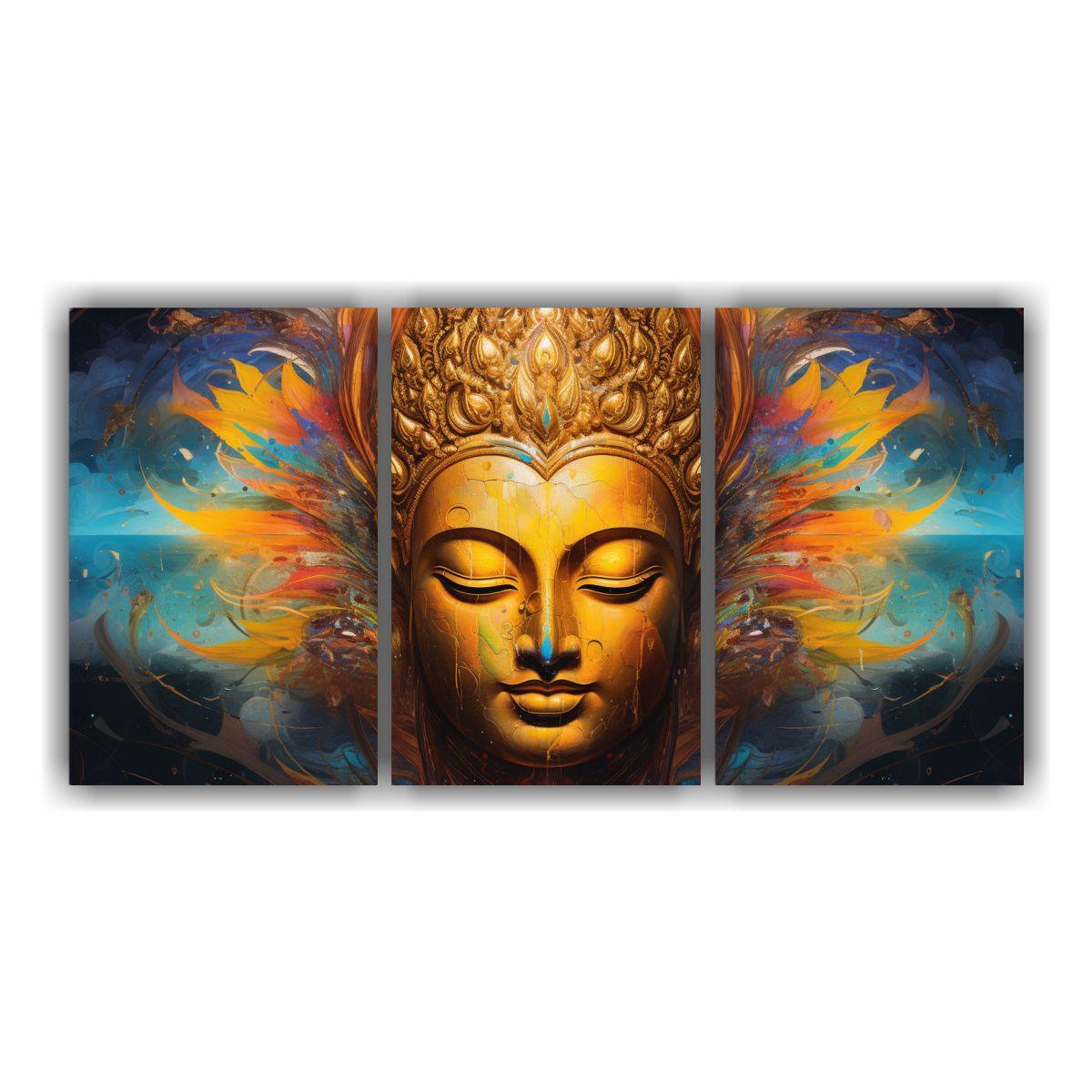 Pinturas De Arte De Pared Moderno Línea Buddha 180x90 Cm-0