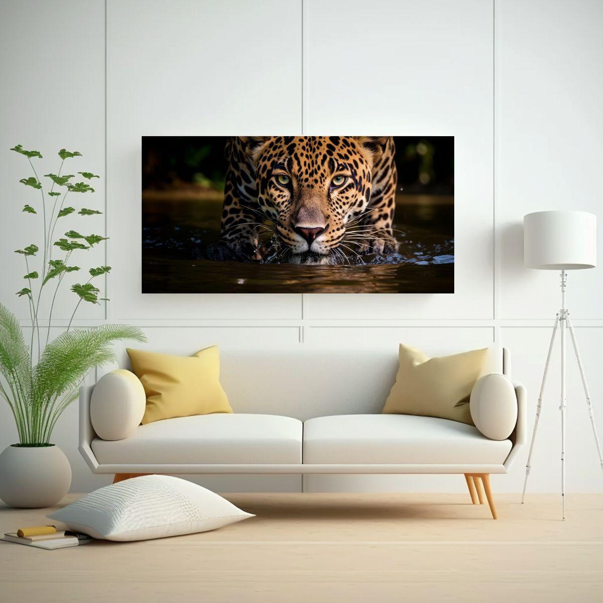 Fascinante Fotografía De Acecho De Un Jaguar En 40x20cm-2