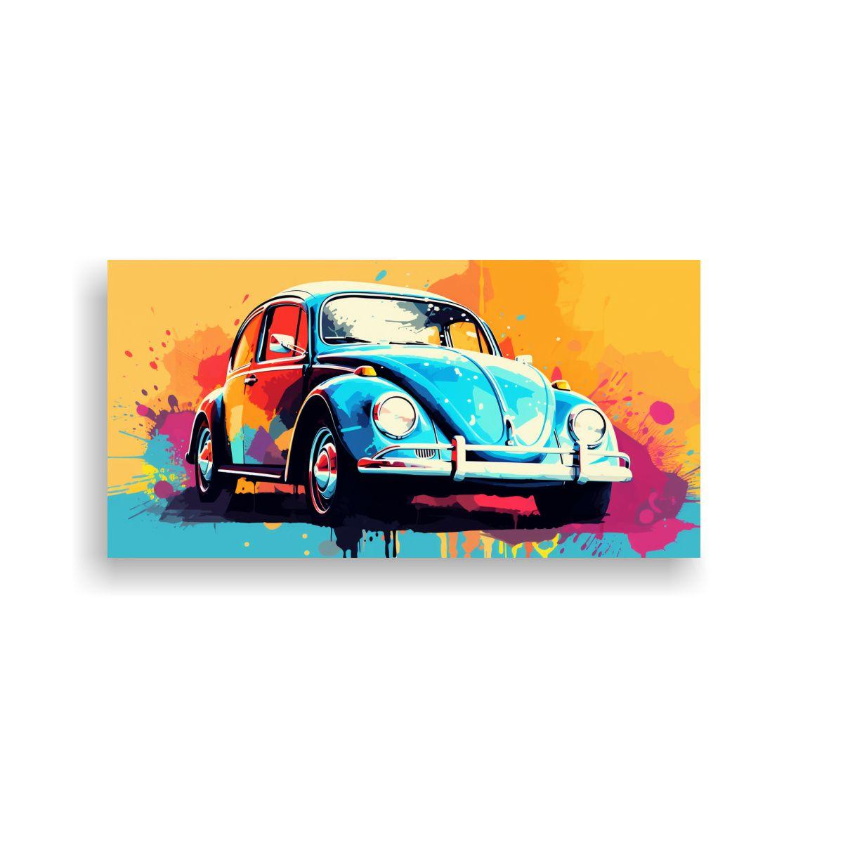 Pintura Lienzo Refinado Con Escarabajos En Colores 140x70cm-0