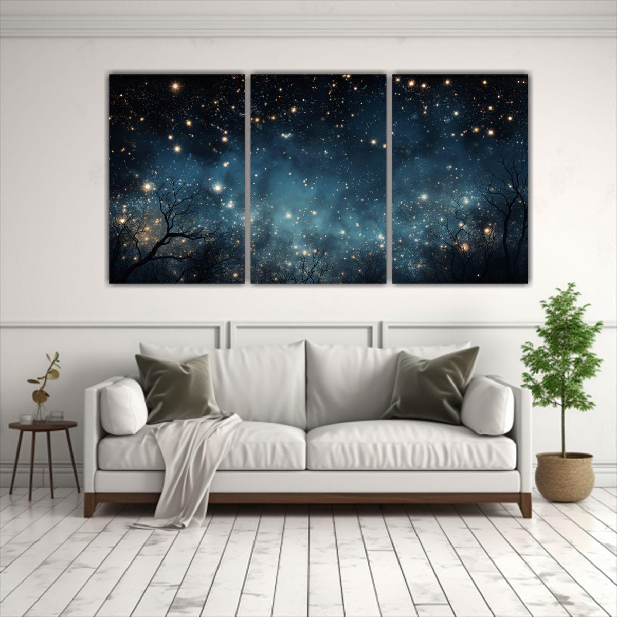 Pinturas Decorativas De Lienzos Composición 90x45 Cm-2