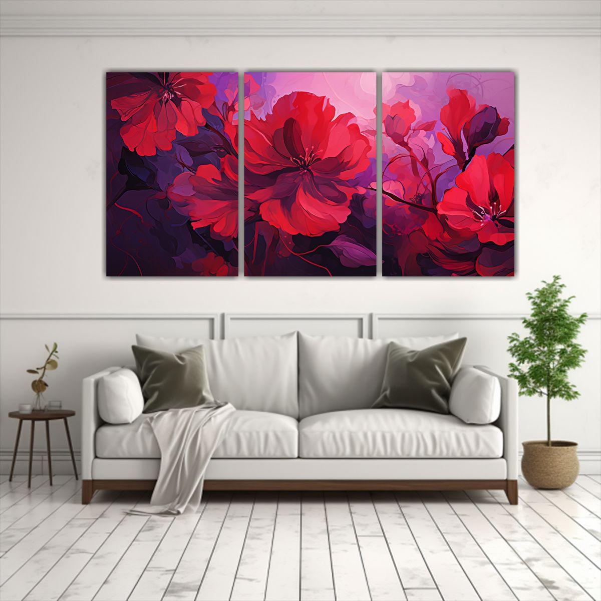 Tres Telas En Bastidor: Tela Canvas Clásico 120x60 Cm-2
