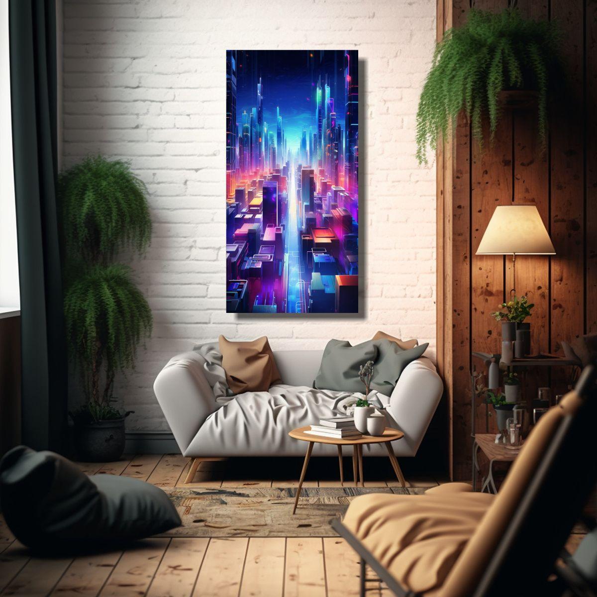 Pinturas De Decoración Moderna En Bastidor: 20x40cm-2