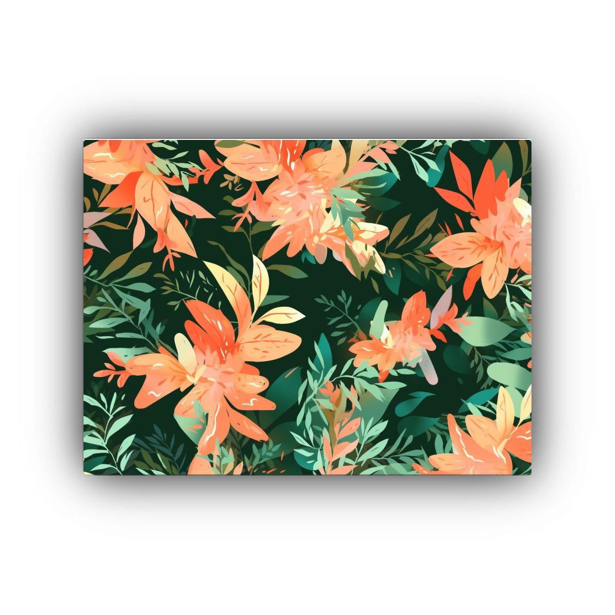 Cuadros Decorativos Fotográficos Armonía Verde Y Naranja E 45x30cm-0