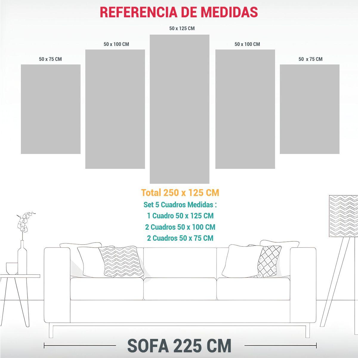 Pinturas Decorativas De Tela Sublimada Con Efecto 250x125 Cm-1