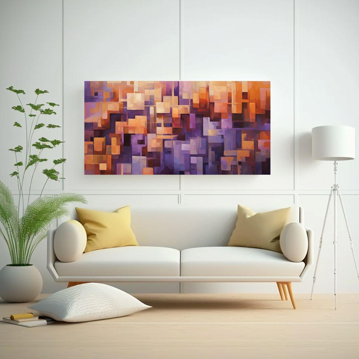 Cuadro Venta Contraste Ciudad Abstracta 160x80cm-2