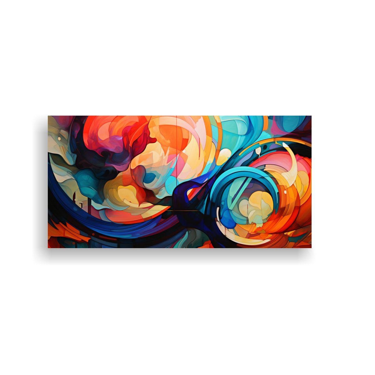 Pintura Abstracta Y Realista En Tela Con Técnica 100x50cm-0