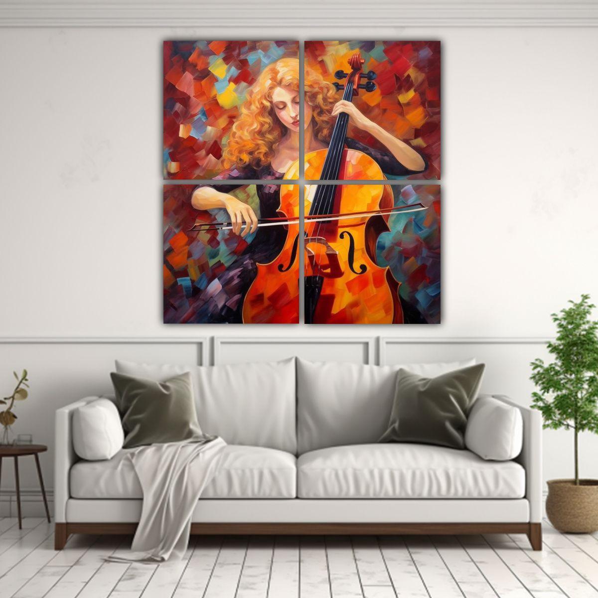 Cuadro De Pared Vintage De Composición 60x60 Cm-2