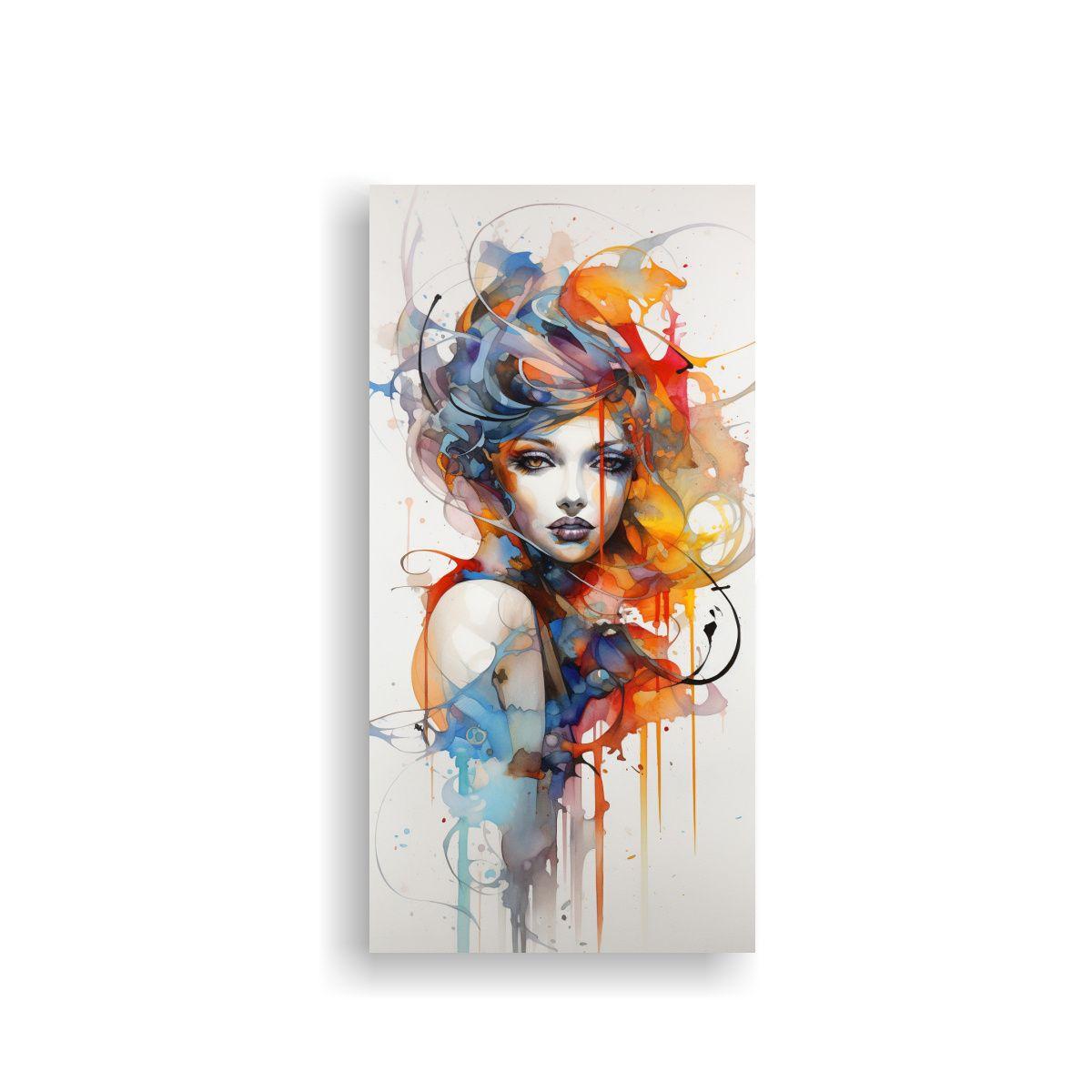 Pintura Abstracta Acuarela Floral De Alta Calidad 40x80 Cm-0