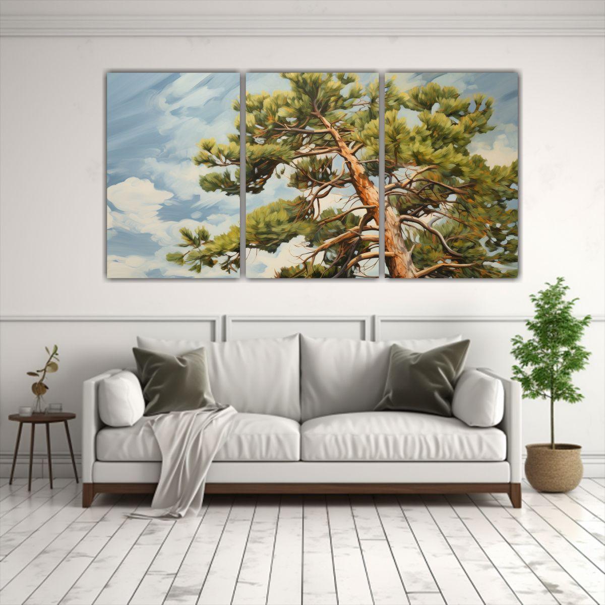 Cuadros Abstractos De Pinus Sylvestris En Estilo 180x90 Cm-2