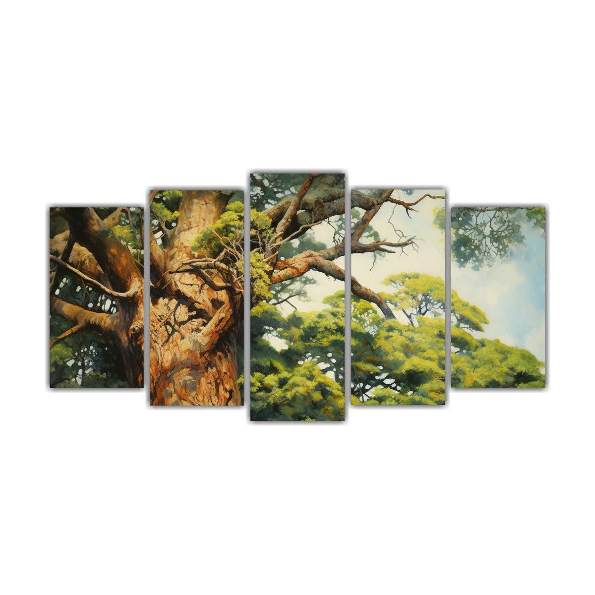 Cuadro Abstracto De Un árbol De Kauri En 150x75 Cm-0
