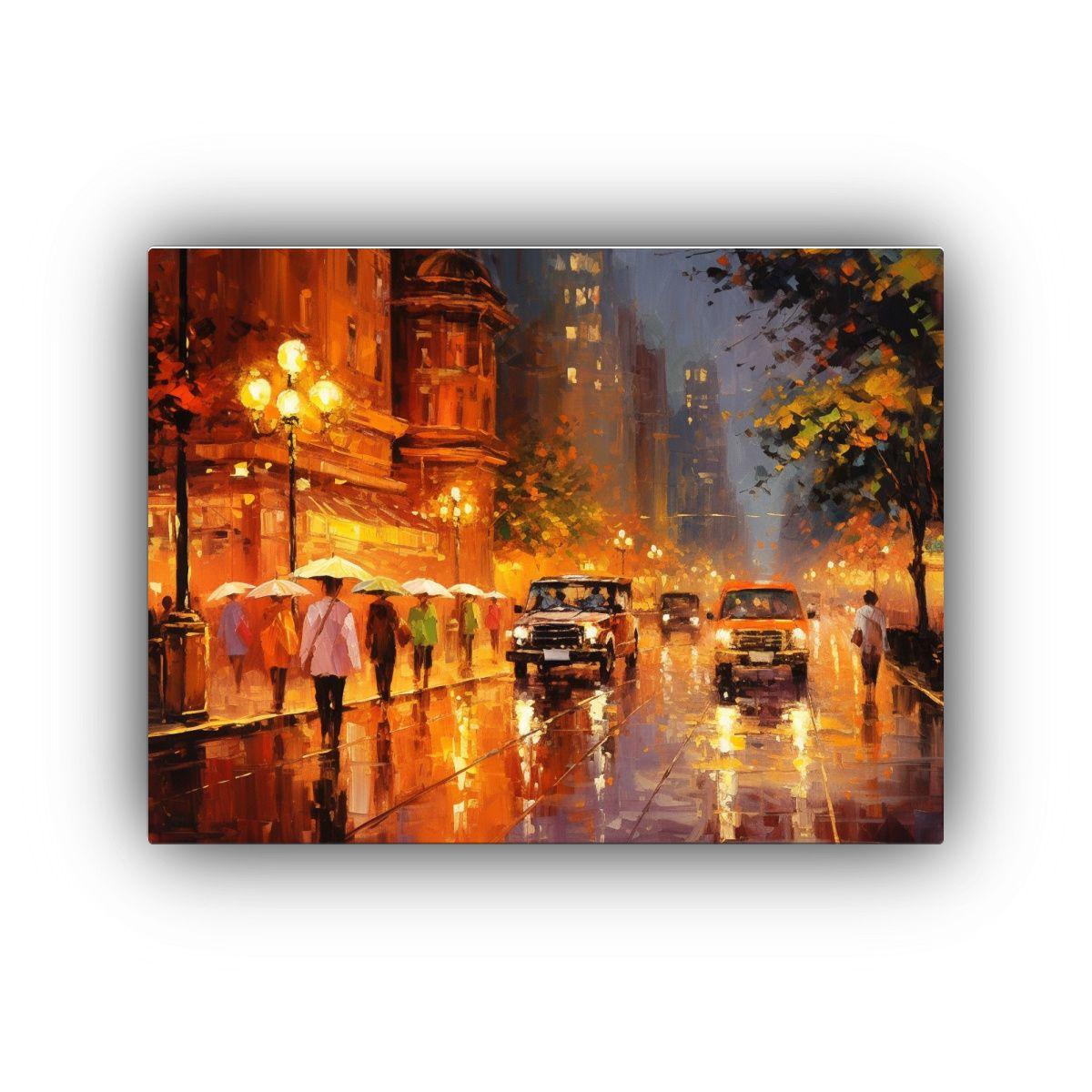 Cuadro En Bastidor Impreso Urban Melodies Una Pintura Cautiv 90x60cm-0