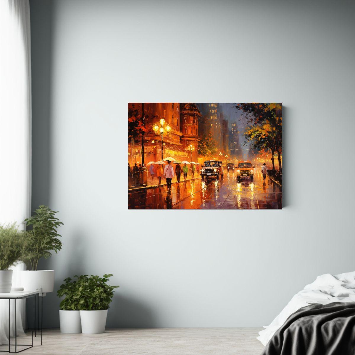 Cuadro En Bastidor Impreso Urban Melodies Una Pintura Cautiv 90x60cm-2