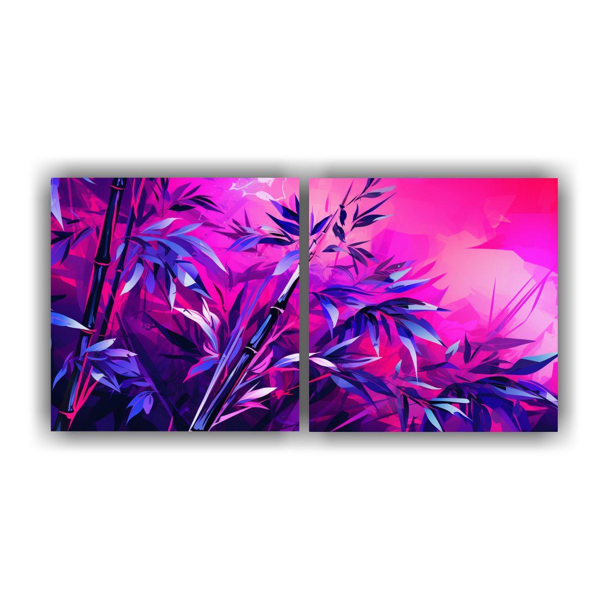 Conjunto 2 Lienzos Inspiradores De Tela En Gama 140x70 Cm-0