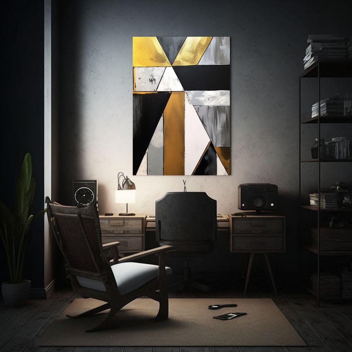1 Cuadro Inspiración Alegría Marco De Oro Negro 40x50cm-2