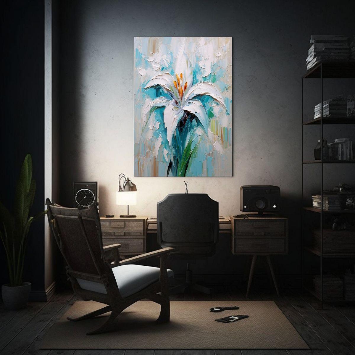 Cuadro Decorativo Abstracto De Lirio Mágico 60x90cm-2