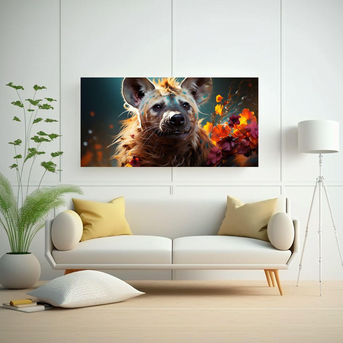 Impreso De Arte Para Cuarto De Hiena En Estilo Pin 140x70cm-2