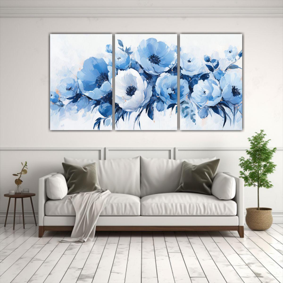 Pintura De Flores En Lienzo Estilo Decorativo, 240x120 Cm-2