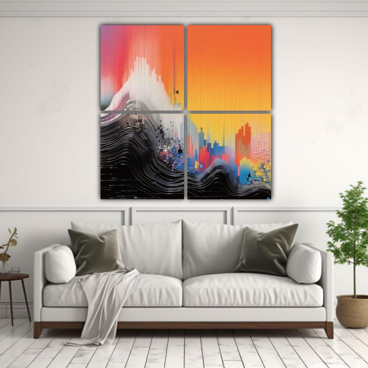 Pinturas Decorativas Minimalistas En Bastidor 180x180 Cm-2