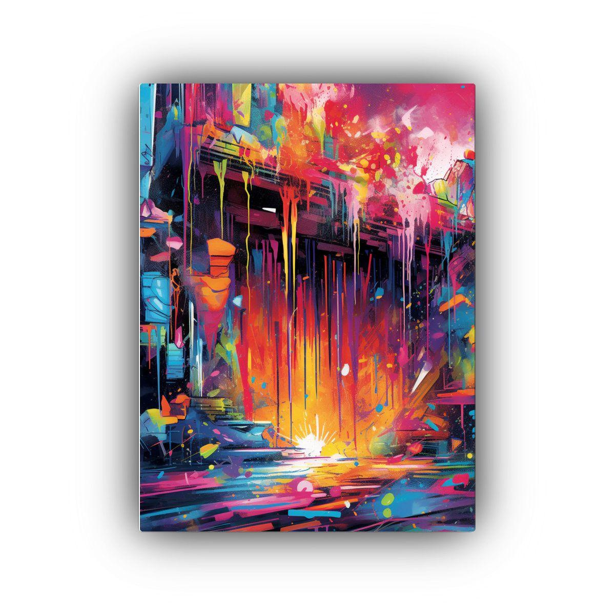 Cuadro Decorativo Arte Abstracto Clásico 56 Fondo Graffiti  20x30cm-0