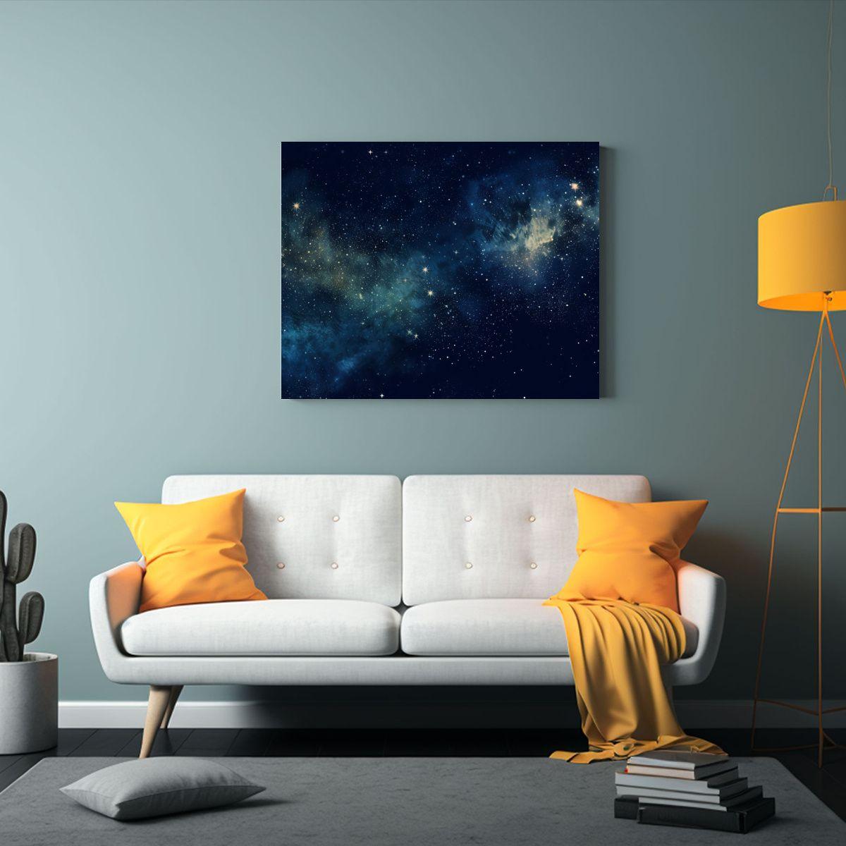 Pinturas Decorativas Modernas En Fondo Estrellado 45x30cm-2