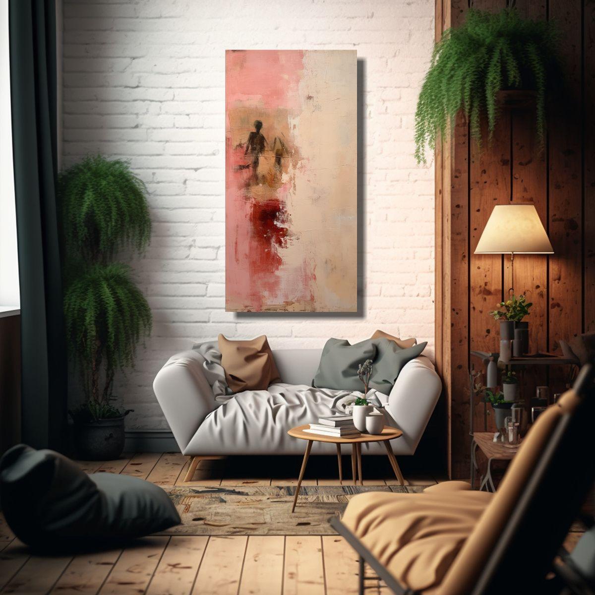 Tela Abstracta Con Colores Mixtos En Estilo 80x160cm-2