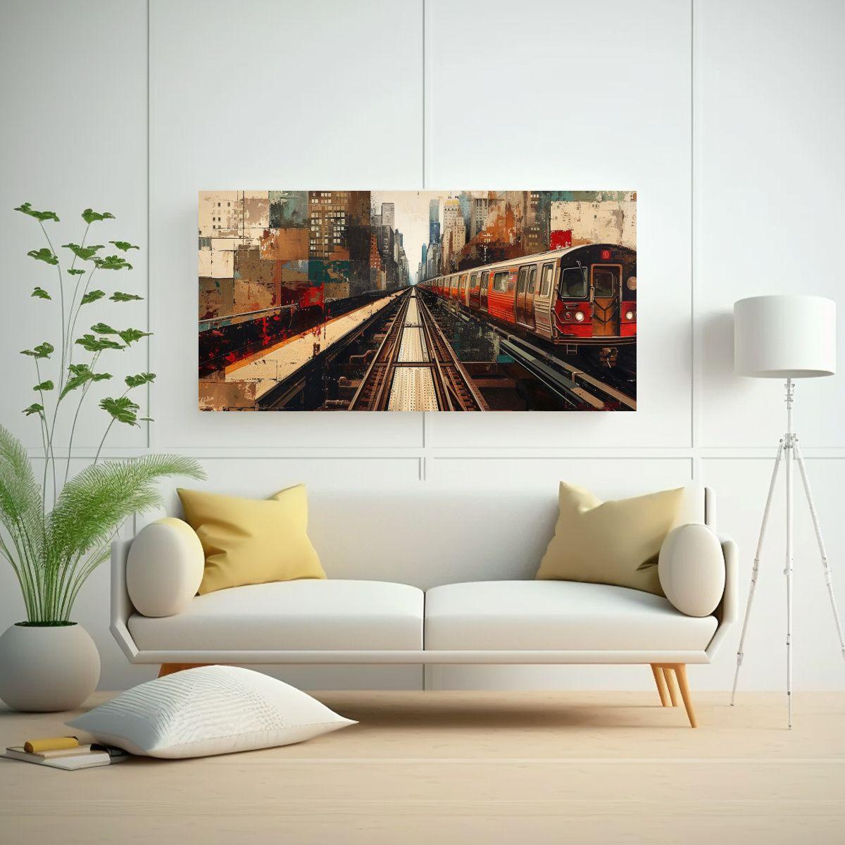 Cuadro Moderno Con Elegante Representación 60x30cm-2