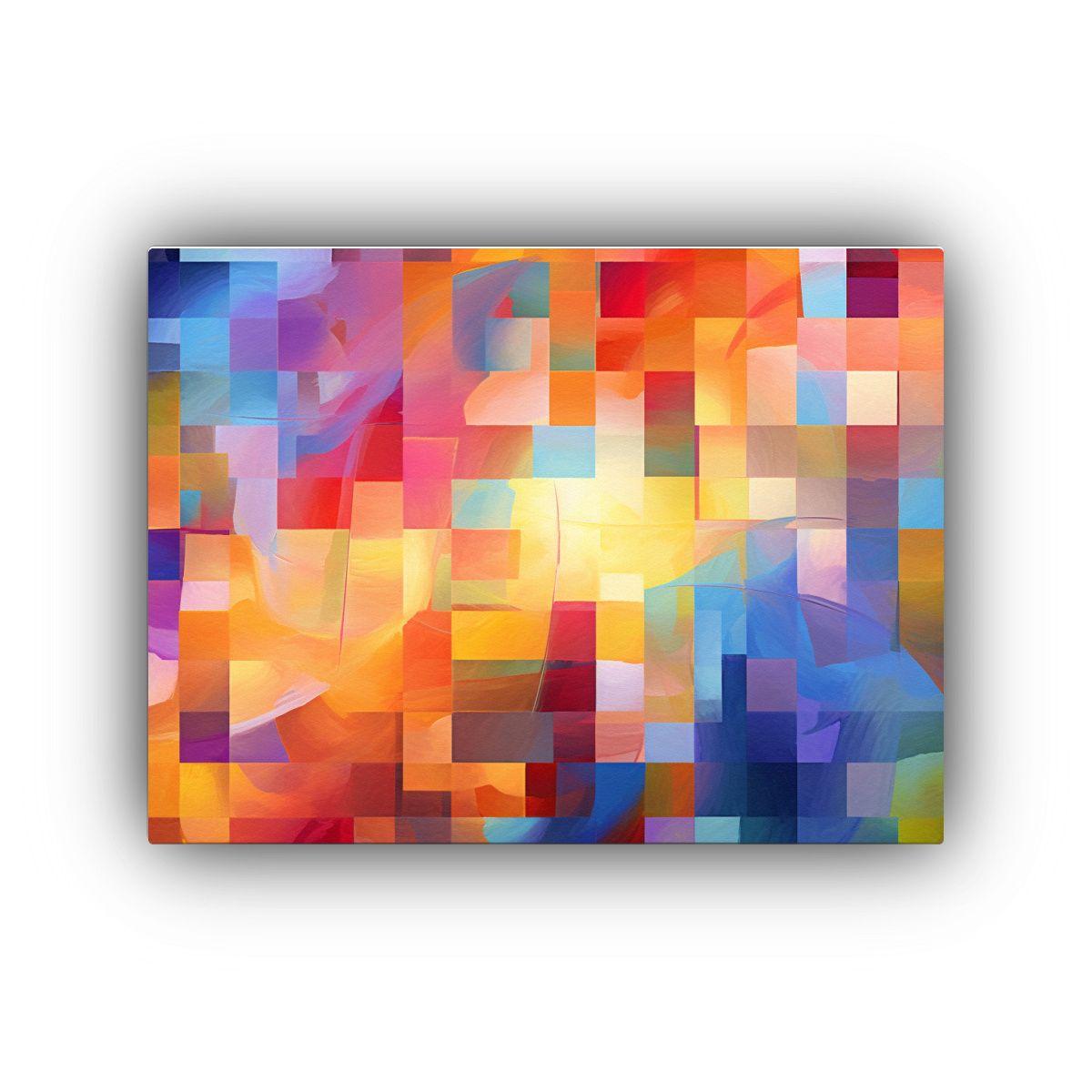 Cuadro Abstracto Colorido Con Temática Moderna Y Diferentes 50x40cm-0