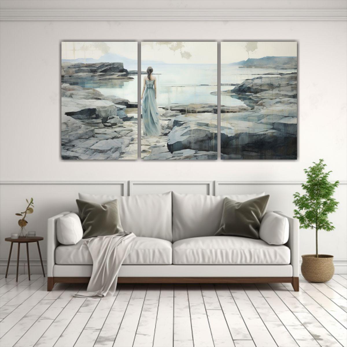 Pintura Dos Cuadros Con Tema De Colores Vibrantes 90x45 Cm-2