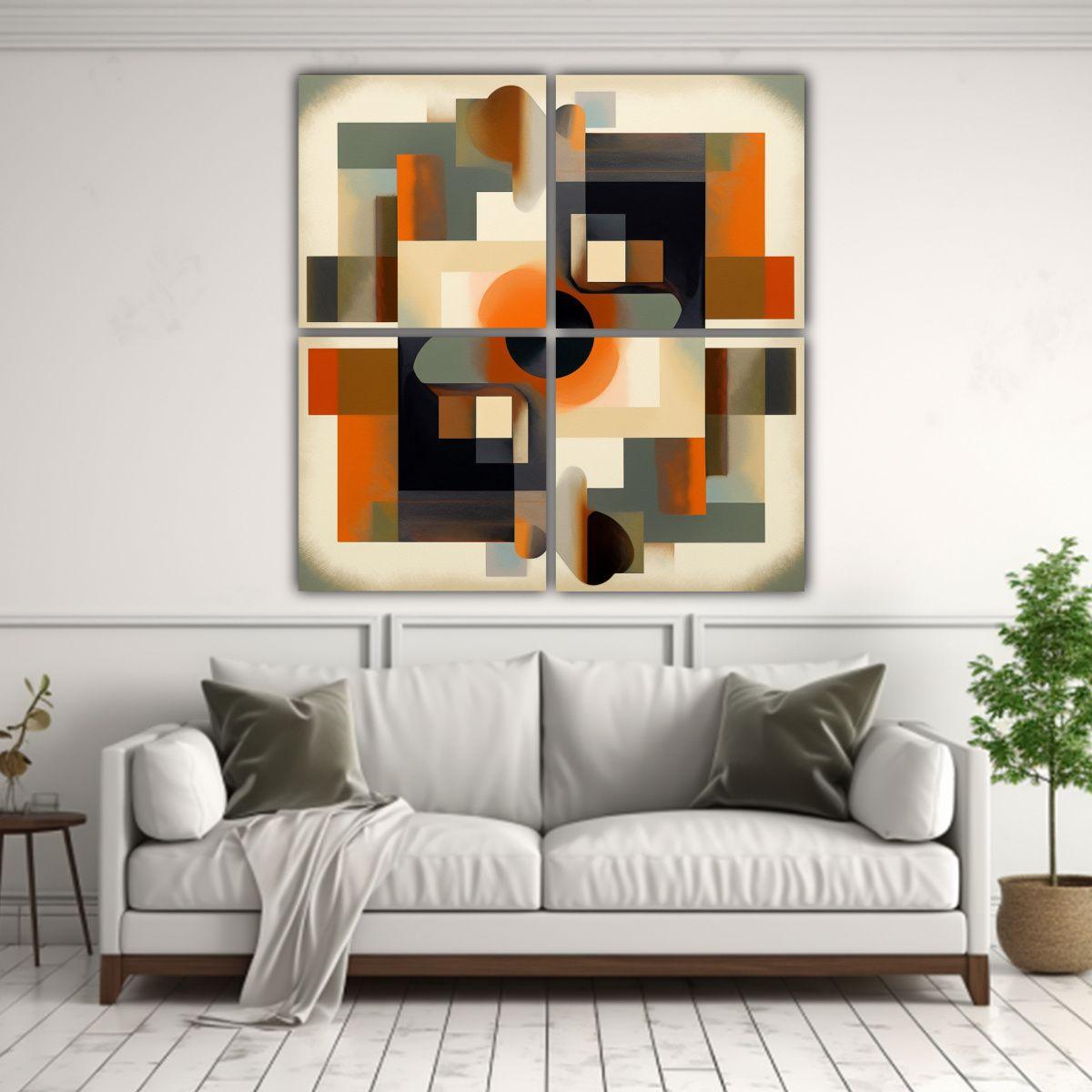 Cuatro Telas En Bastidor Dibujo Pop Art 160x160 Cm-2