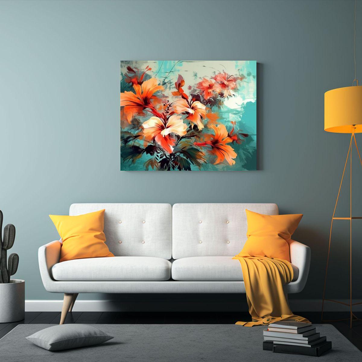 Pinturas Decorativas Vintage De Fantasía Multicolor Verano. 120x80cm-2